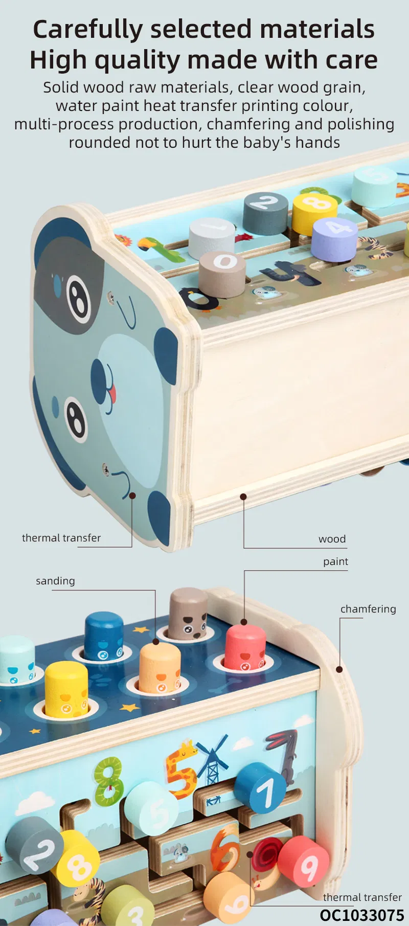 Wholesale Classic Family Music Whack a Mole High Quality Wooden Board Montessori Education Toys Game