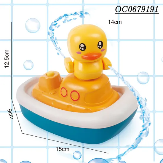 Wholesale Battery Animal Powered Summer Pool Water Spray Game Duck Bath Toys Plastic Bath Duck for Kids