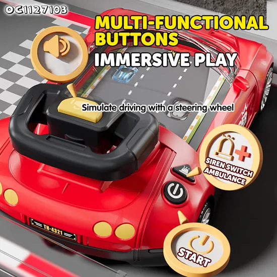 Baby Children Electric Racing Adventure Car Game Steering Wheel Toy for Kids with Music and Light