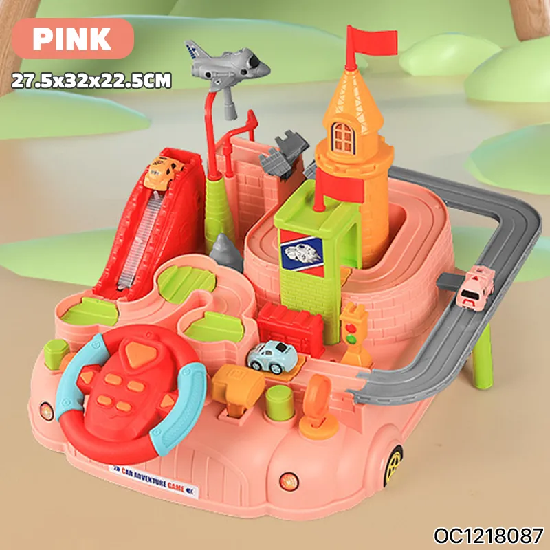 Custom Board Games Children Educational Interesting Bus Taxi Car Adventure on Track Plane Steering Wheel Set Toys for Kids