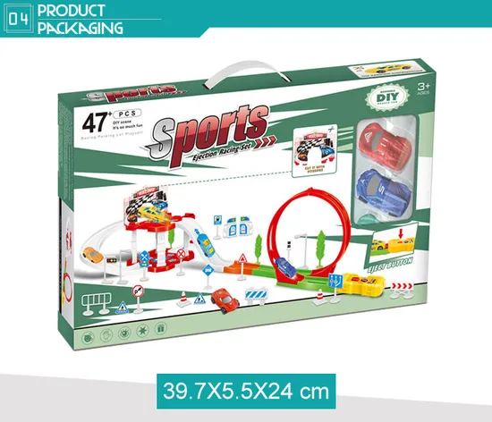 Kids Slot Pipeline Ejection 360 Degree Loop Electric Racing DIY Car Track Toy