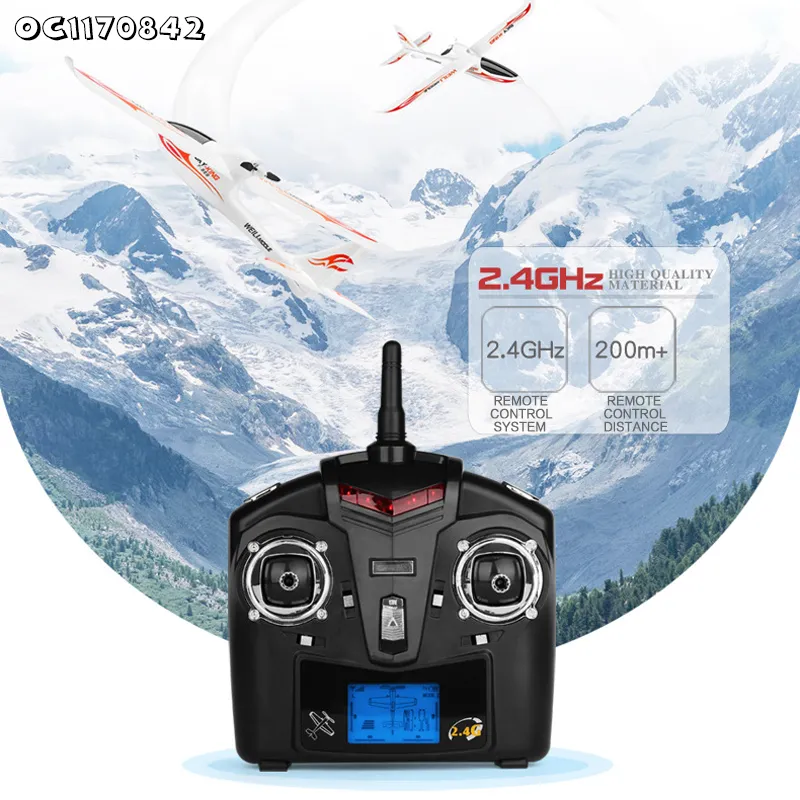Wholesale Flying 2.4GHz Remote Control RC LED Light Airplane Children Large Foam Planes
