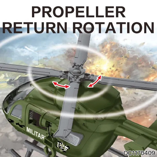 Mini Wholesale Role Play Mini Fighter Plane 1: 20 Scale Model Helicopter for Kids with Light and Sound