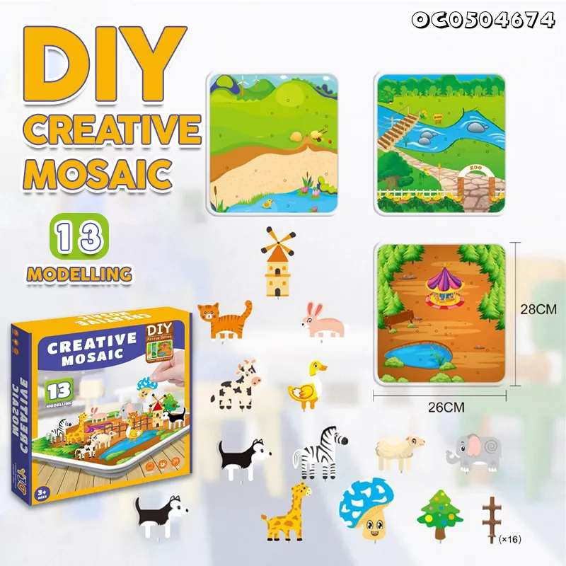 Cheap Small Jigsaw Puzzles 3D Farm Animal Shape Puzzle Toys Bulk Board Game Cognitive Montessori Early Education Toy for Kids Sale
