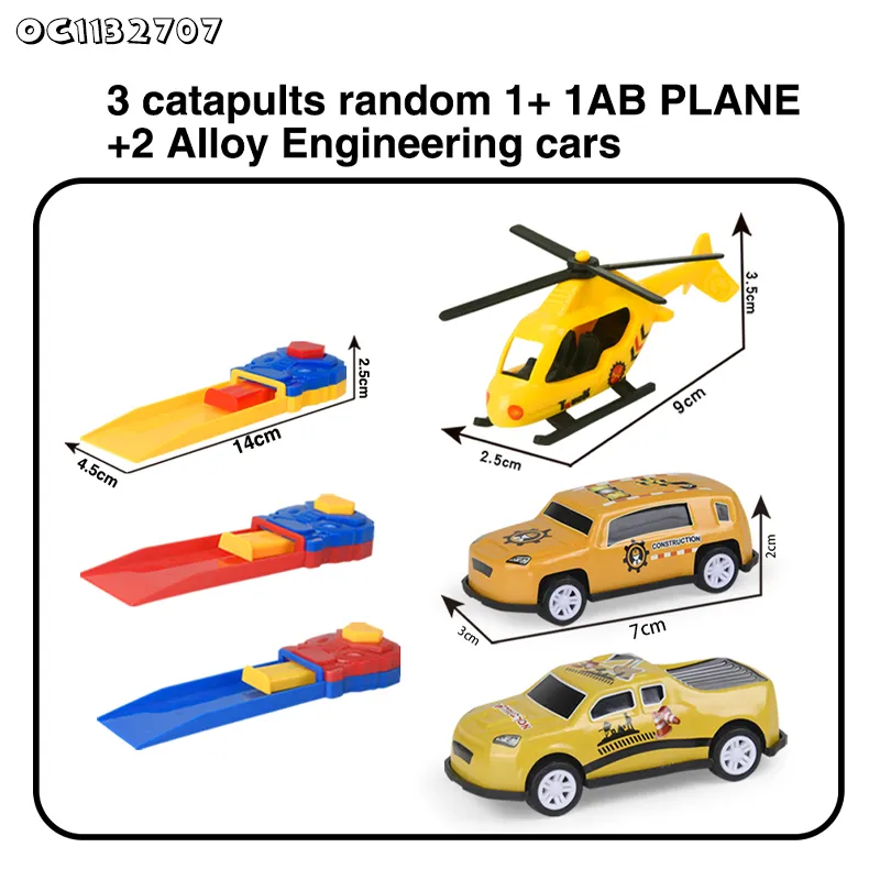 Catapult Racing Car Track DIY Adventure Toy Simulation Gas Pump Kids Pretend Play Game Mini Plastic Electric Gas Station Toy
