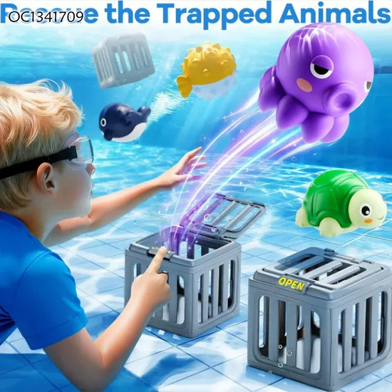 Wholesale Water Spray Floating Rubber 3D Sea Animal Baby Bathing Shower Toy