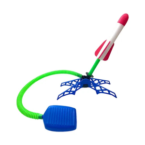 Foot Pump Flashing Foam Toy Rocket Launcher for Outdoor Games