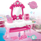 Wholesale Girls Cheap Toy Pretend Beauty Salon Make up Play Set Mirror Dressing Table Fashion Toys for Kids Beauty Products