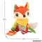 Baby Soothing Rattle Sensory Toy Stuffed Animal Toys Plush Bulk Fox with Big Eyes for Newborn