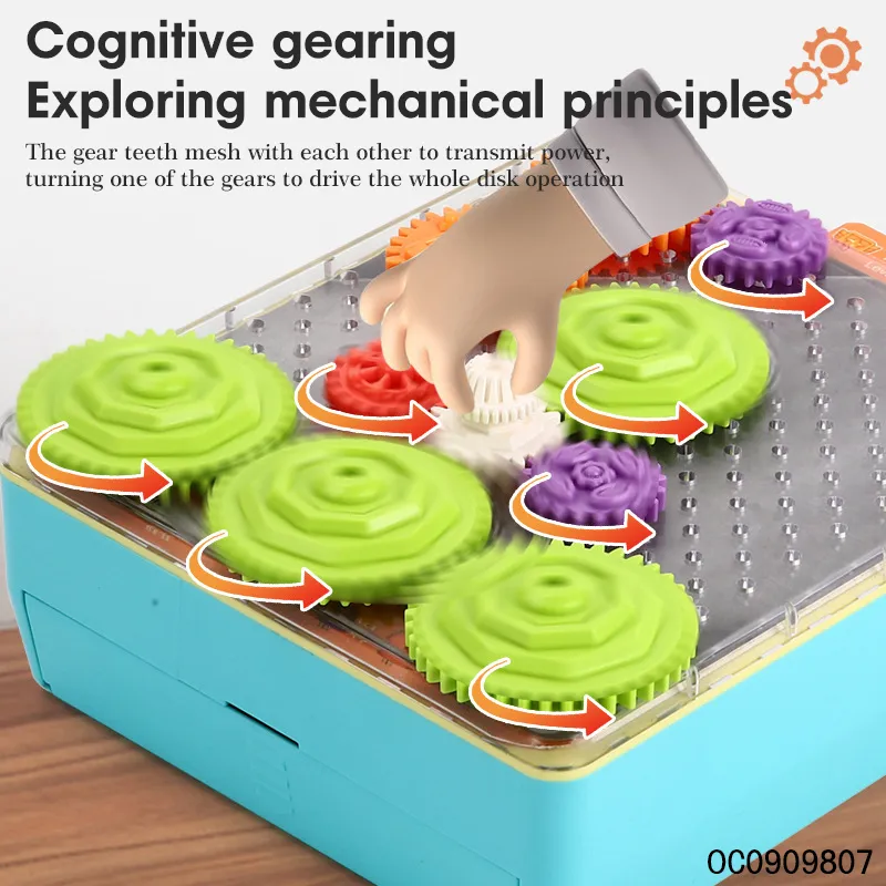 Board Game Educational Toy Interactive Kids Plastic Mechanical Building Blocks Gears Toy Set