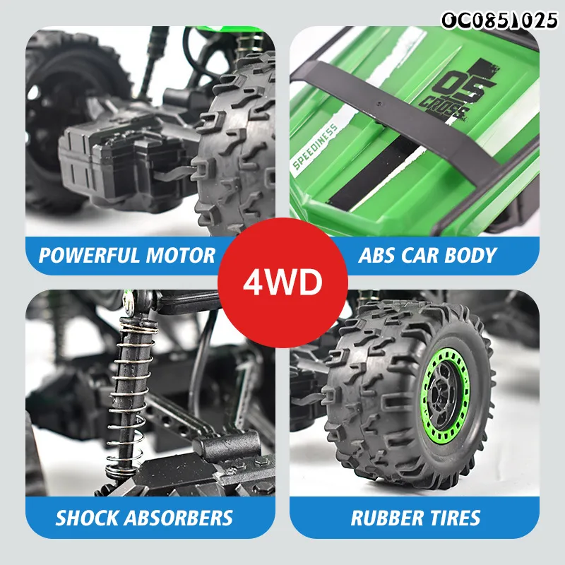 Wholesale 6 Wheels Remote Rock Climbing Model RC Cars Toy with High Speed off Road