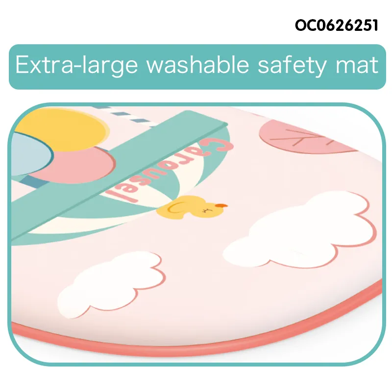 Hot Selling Foldable Safe Musical Kick and Play Piano Kids Wholesale Play Gym Mat for Baby with Hanging Rattles