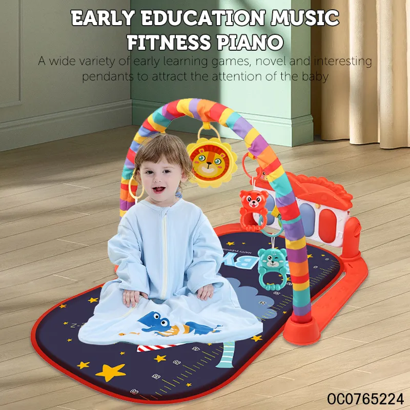 Eco Friendly Musical Piano Gym Baby Activity Exercise Music Safe Soft Play Mat Crawling Foldable Waterproof Baby Sleeping Mat