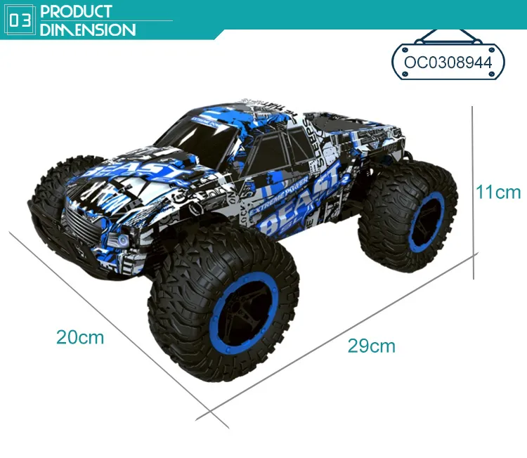 1: 16 Scale Remote Control Toy Competitive Climbing Cross-Country Race Car