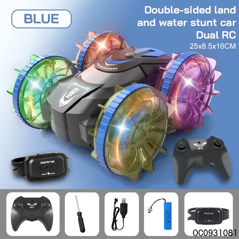 Hand Gesture Remote Control RC Stunt Amphibious Car New Double Sided 360 for Sale