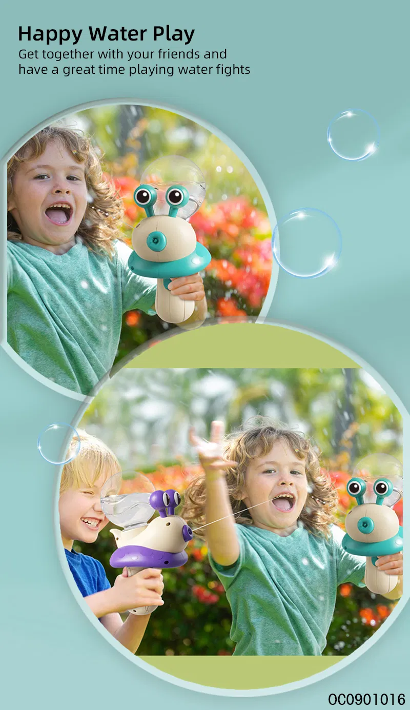 Cartoon Snail Animal Shape Plastic Wholesale Electric Automatic Spray Long Range Water Guns Toys for Kids