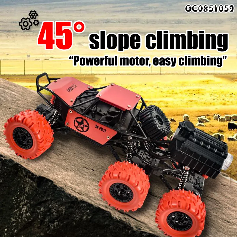 Climbing OEM 6 Wheels RC Alloy Small Spray Stunt 1: 14 Model Car