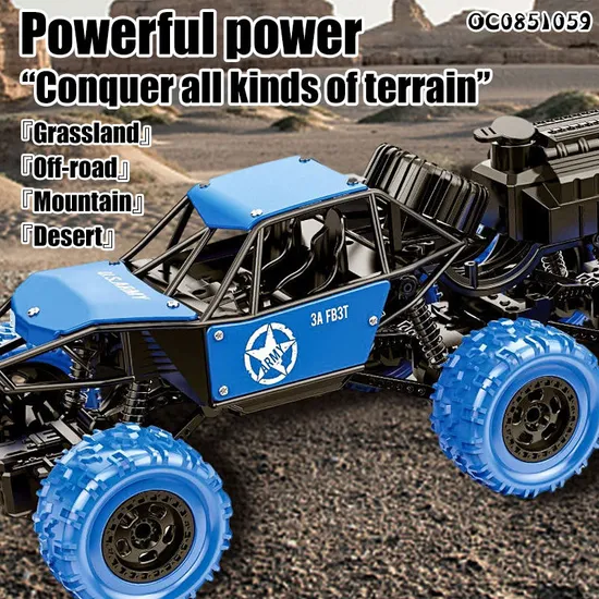 Climbing OEM 6 Wheels RC Alloy Small Spray Stunt 1: 14 Model Car
