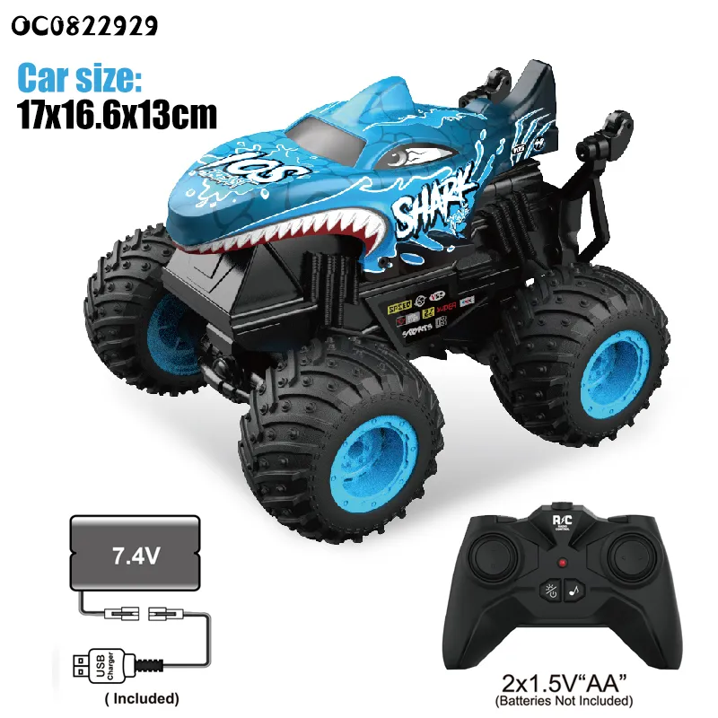 Wholesale Drift Remote Control Shark Stunt Toy 360 Rotation Car with Light Music
