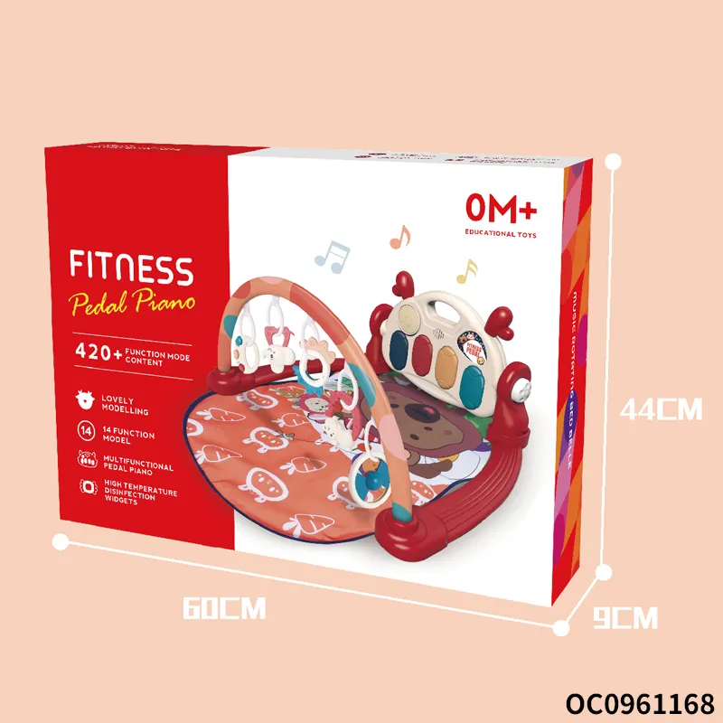 Hot Selling Foldable New Born Baby Toy Musical Pedal Piano Floor Exeecise Baby Crawling Activity Gym Play Mat