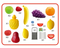 22 Pieces Kitchen Cutting Vegetables Plastic Fruit Food Toy with Cart