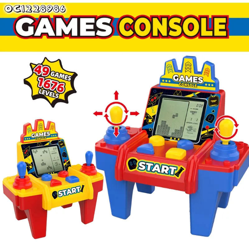 2 Players Interactive Custom Design Children Educational DIY Toys and Hand Held Games Console for Kids Ages 6-12 Boys