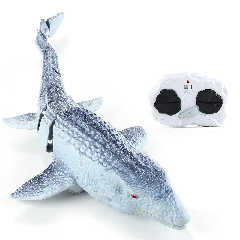 Easy Self Assembly Model Waterproof Remote Control Dinosaur Gray Customized Swimming Pool Plastic Toy Sea Animals for Kids Boys