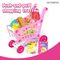 Home Market Game Smallscanner Toy Vending Machine Pretend Play Grocery Store Shopping Carts for Kids with Plastic Deccert