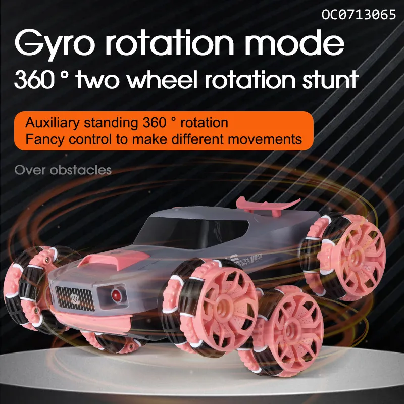 6 Wheels Twist 360 Degres Stunt Rolling Racing Remote Control Stunt Toy Car for Kids