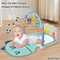 Portable Baby Activity Gym Play Mat with Hanging Toys for Baby 6-12 Months with Light up Musical Keyboard Fidget