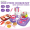 New Pretend Baby Preschool Educational Learning 2026 Electric Kids Kitchen Toy Set News Cooking Tableware with Simulation Food