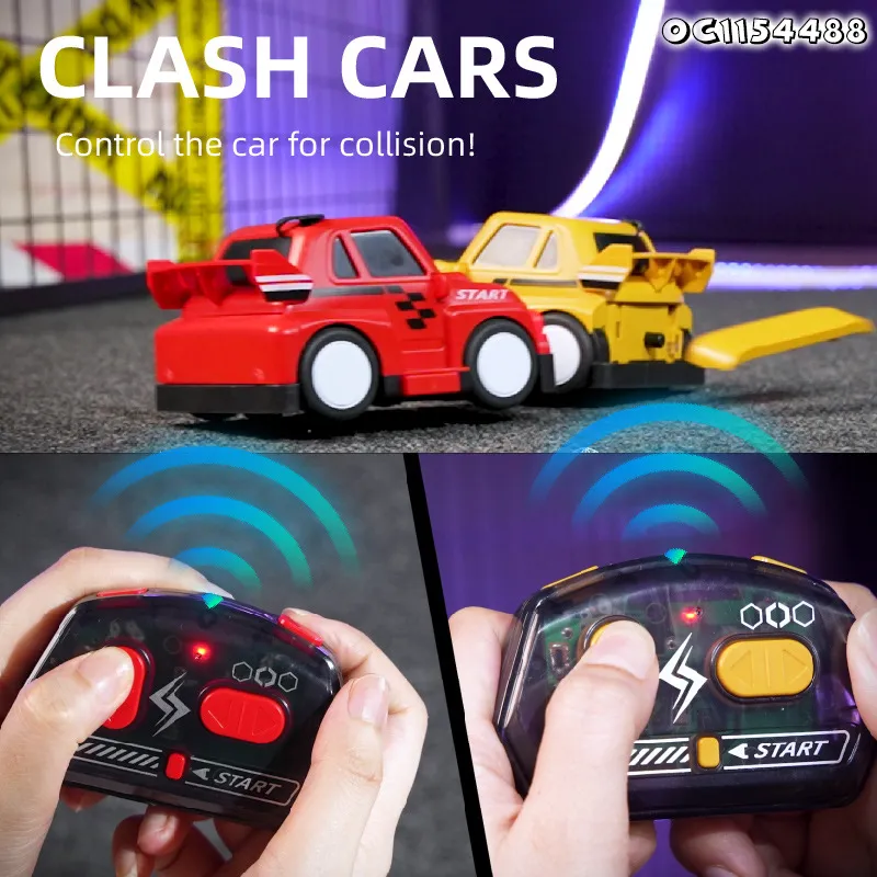 Interactive 2 Players RC Game Battle Indoor Bumper Car Toys for Kids with Remote Control RC Cars with Playing Football Mode