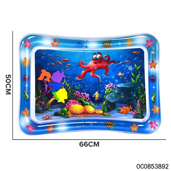 Hot Selling Eco Friendly PVC 6-36 Months Safety Training Mat Floor Carpet Large Inflatable Baby Water Play Mat