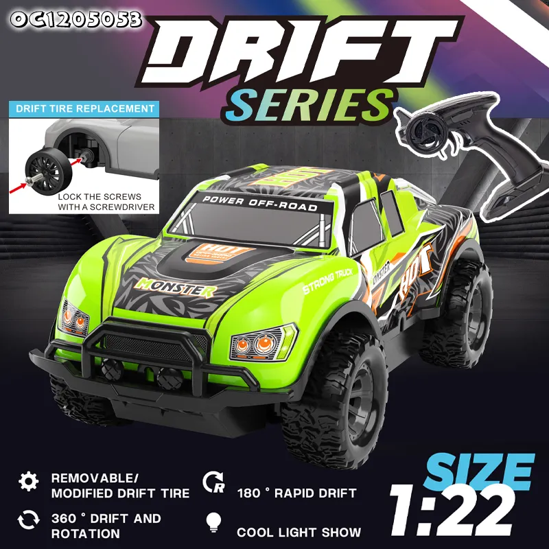 Plastic RC Fast Toy Racing 1: 22 Scale Remote Controlled Drift Toy Car