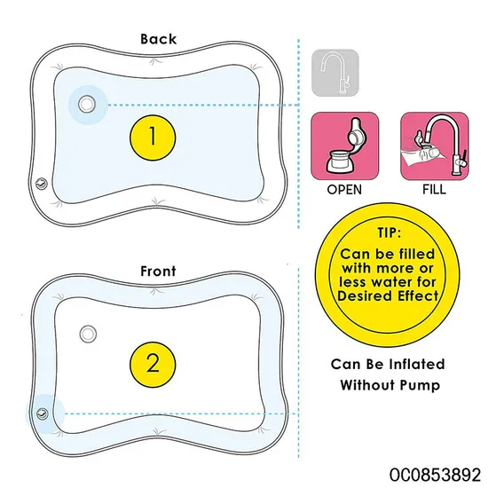 Summer Soft Safe Portable Cooling Mat Baby Kids Sensory Mats Inflatable Activity Training Water Play Mat