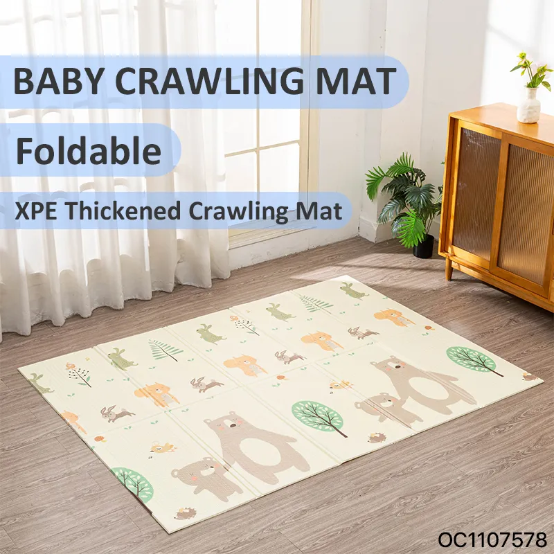 Kids Crawling 2 Side Foldable Waterproof Foam Play Mat Educational Game Soft Safe Foam Picnic Carpet