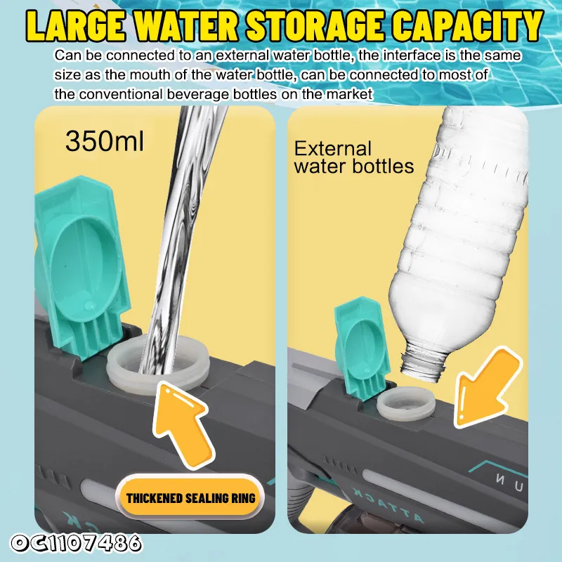 Shoot Game Automatic Absorption High Pressure Wholesale Electric Battery Operated Light up Strong Powerful Water Guns for Sale