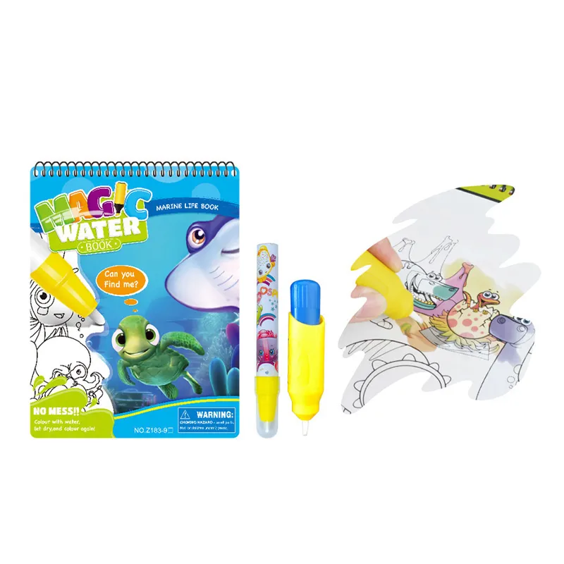 Sea Animals Pattern Creative and DIY Toys Custom Magic Water Coloring Book Educational Games From The Age of 3 Years
