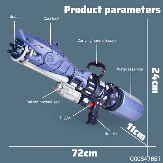 Summer Shooting Cool Shark Children Wholesale Plastic High Pressure Toy Water Gun for Kids