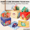 New Products Customization Education Learning Soft Fabric Cloth Books Baby Tissue Box Montessori Sensory Toy for 0-6 6-12 Month