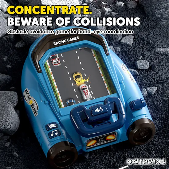 Interactive Simulation Gaming Table Cute Electronic Racing Adventure Car Steering Wheel Toy for Kid Toddler Musical Driving Game