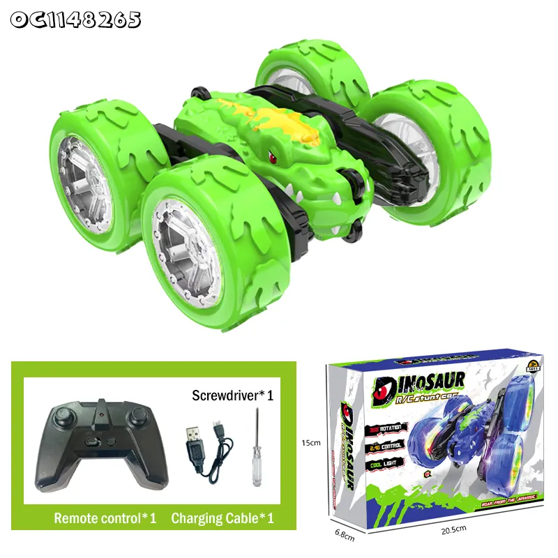 4WD 360 Flip Light up Stunt Rolling Remote Control Cars RC Stunt Toy Cars for Children