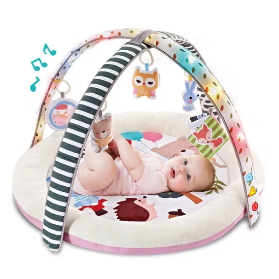 Hot Selling Baby Musical Hanging Rattle Toys New Born Soft Safe Cotton Baby Blanket with Cloth Book