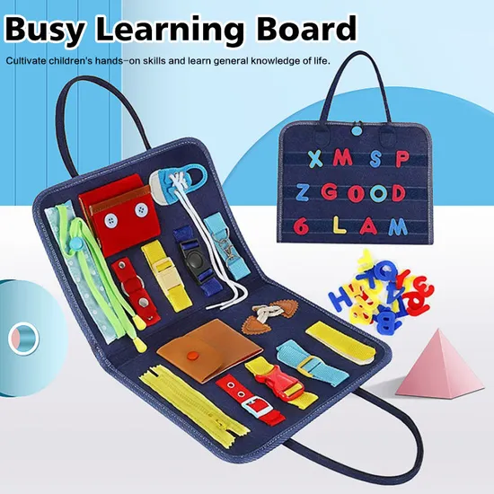 Learning Resources ABC Alphabet Activity Set Montessori Educational Toys Felt Busy Learning Board for Toddlers