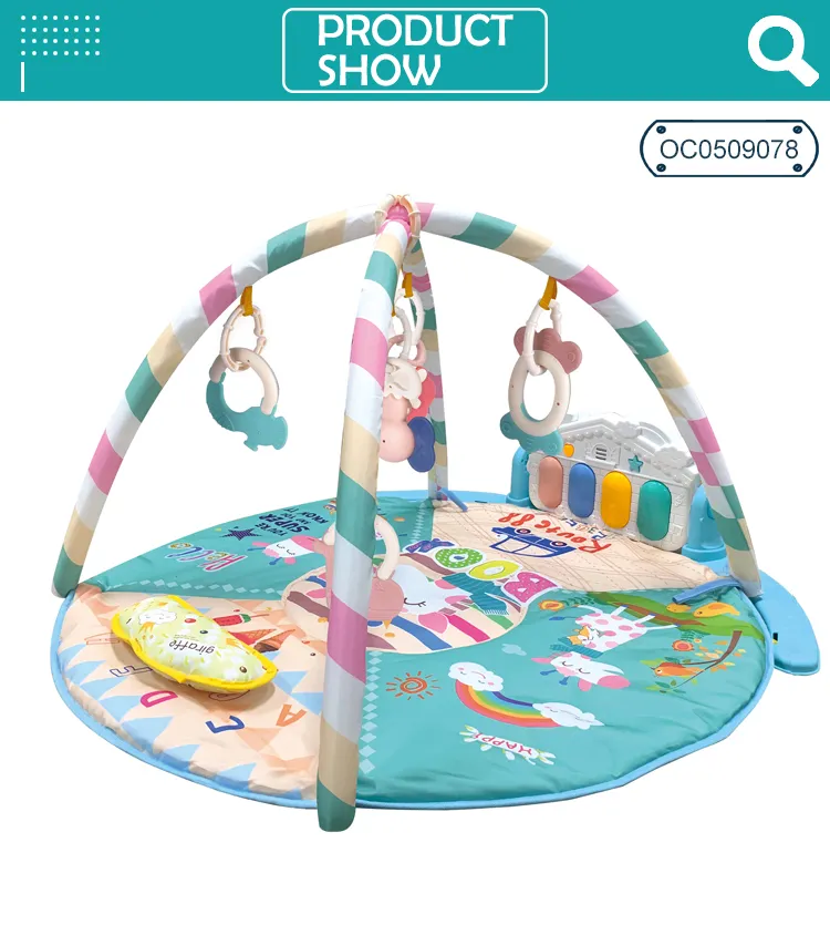 Hot Selling Baby Activity Animal Exercise Crawling Mat Newborn Foldable Safe Baby Play Gym Mat