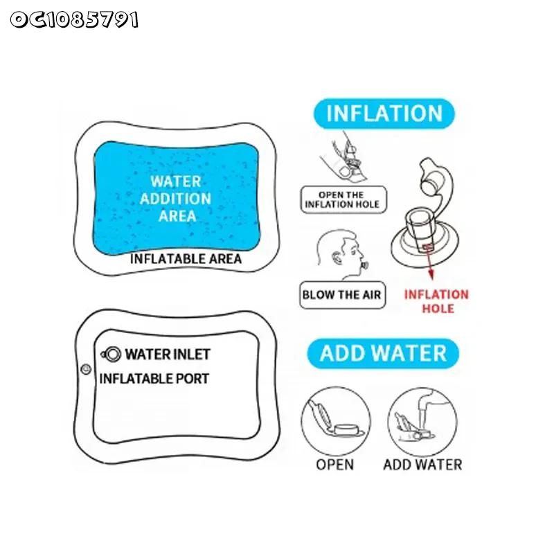 Non Toxic Sensory Play Mat Safety Cooling Tummy Time Waterproof Activity Gym Water Play Mat