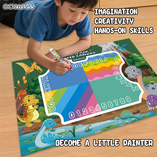 Montessori Educational Water Doodle Drawing Mat Kids Painting Writing Board Learning Early Education Toys