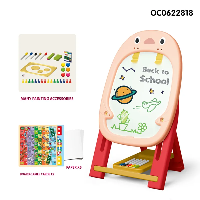 Popular Plastic Reusable Kids Double Sided Drawing Magic Montessori Educational Board
