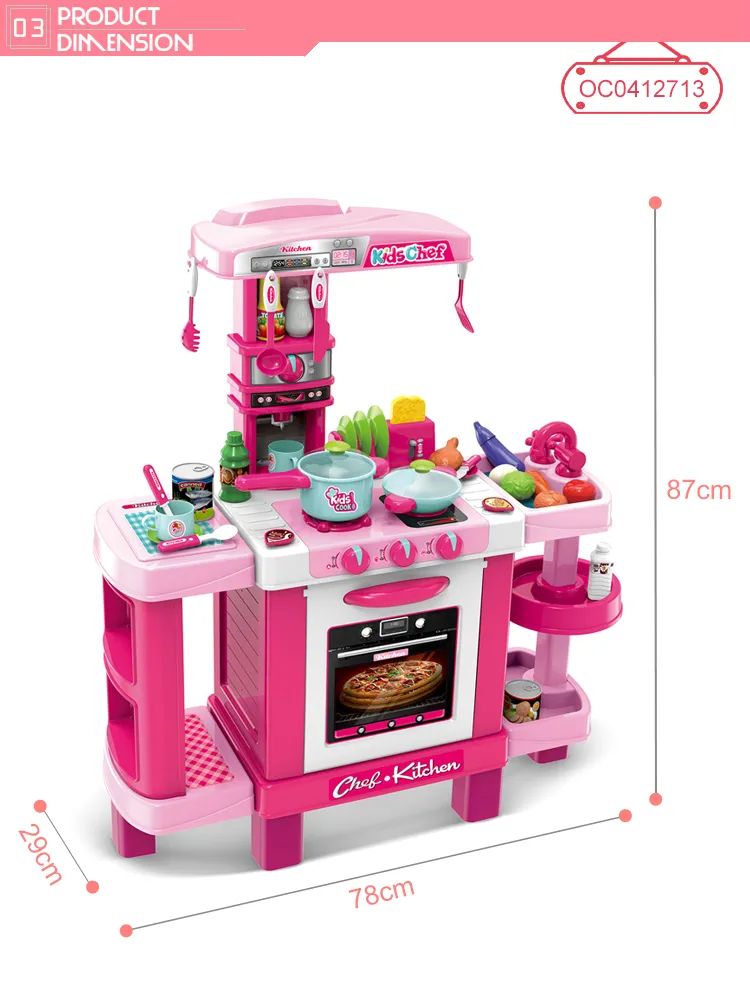 New Kids Pretend Vegetable Fruit Food Play Children's Plastic Kitchen Set Toys