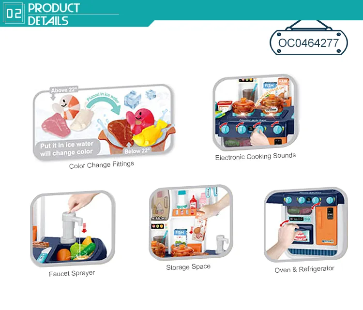Wholesale New Cute Kitchen Pretend Plastic Children House Role Play Gift Set for Kids